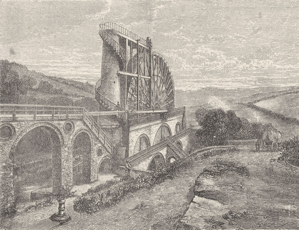 IOM. Isle of Man. Great wheel at Laxey 1898 old antique vintage print picture